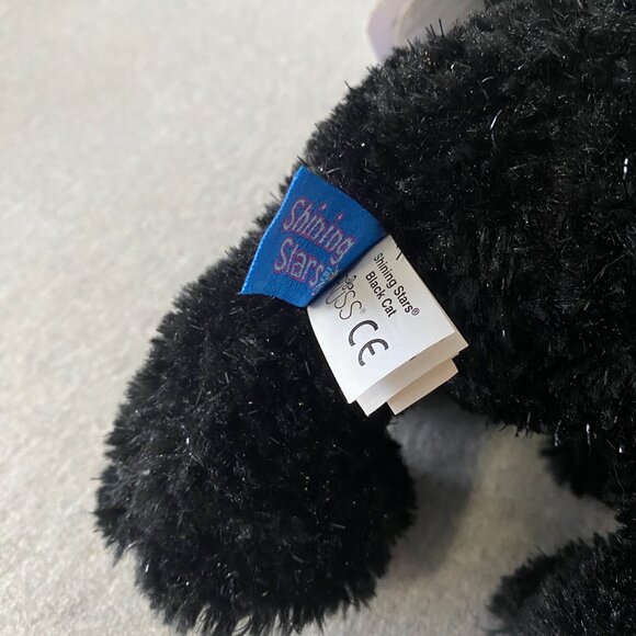 NWT Russ Berrie Shining Stars Sparkly Black Cat Green Eyes Sealed Code 8" 2006 - Picture 14 of 16